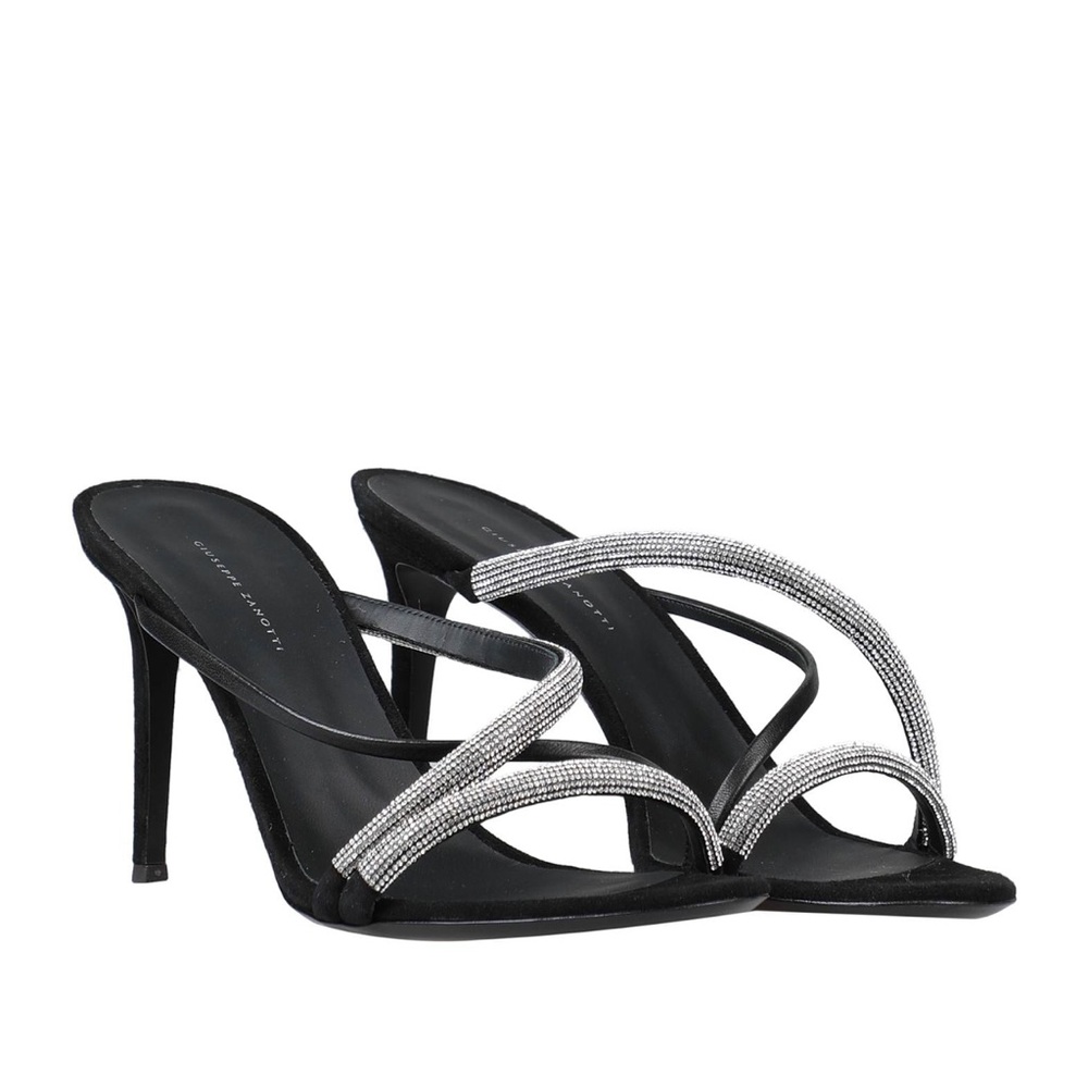 Authentic Giuseppe Zanotti croisette crystal heels